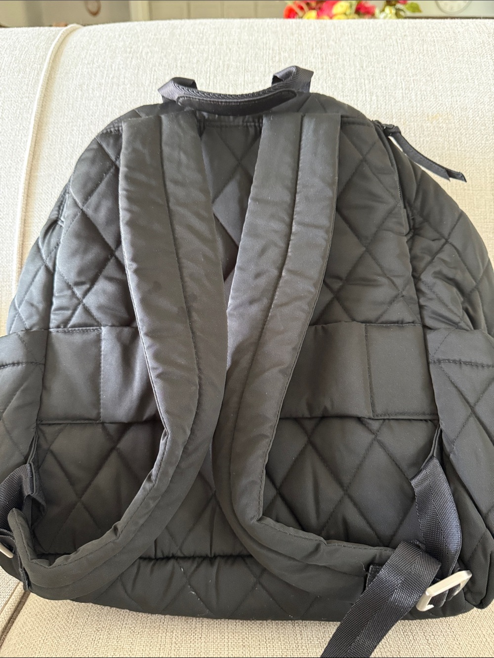 Vera Bradley Quilted Black Backpack - Picture 2 of 4